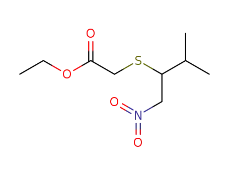 Molecular Structure of 90950-98-4 ((2-methyl-1-nitromethyl-propylsulfanyl)-acetic acid ethyl ester)