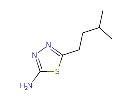 Molecular Structure of 98338-02-4 (5-isopentyl-[1,3,4]thiadiazol-2-ylamine)
