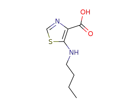 Molecular Structure of 84636-40-8 (4-Thiazolecarboxylicacid,5-(butylamino)-(9CI))