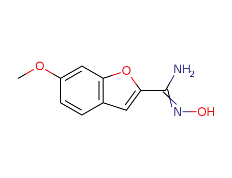 Molecular Structure of 84748-14-1 (2-Benzofurancarboximidamide, N-hydroxy-6-methoxy-)