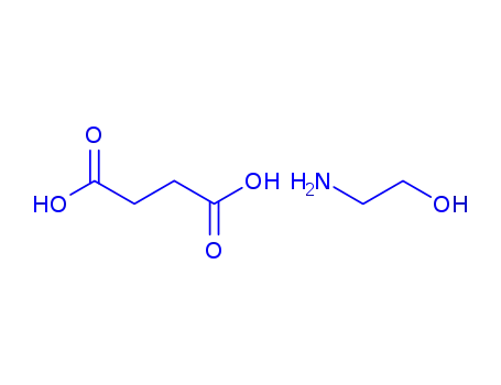 Molecular Structure of 84376-08-9 (Succinic acid, compound with 2-aminoethanol (1:2))