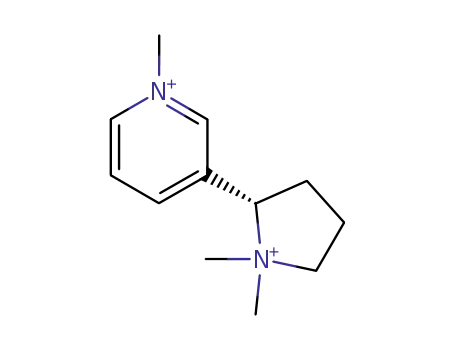 Molecular Structure of 89932-51-4 (3-(1,1-dimethylpyrrolidinium-2-yl)-1-methylpyridinium)