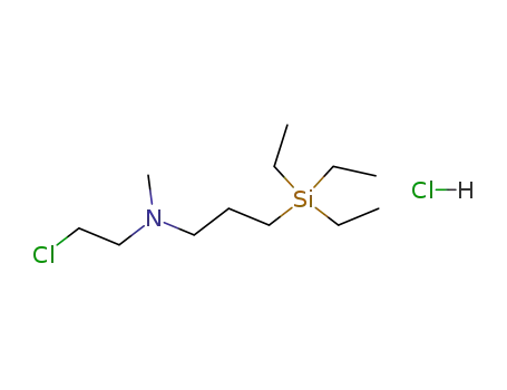 1-프로판아민, N-(2-클로로에틸)-N-메틸-3-(트리에틸실릴)-, 염산
