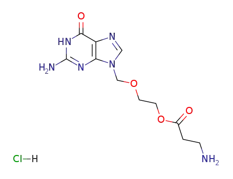 2-[(2-amino-6-oxo-1,4,5,6-tetrahydro-9H-purin-9-yl)methoxy]ethyl beta-alaninate