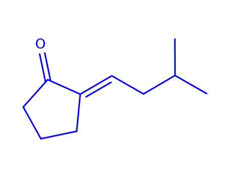 Molecular Structure of 847062-98-0 (Cyclopentanone, 2-(3-methylbutylidene)-, (2E)- (9CI))