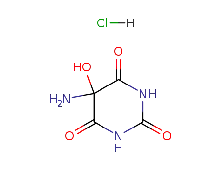 Molecular Structure of 85048-88-0 (2,4,6(1H,3H,5H)-Pyrimidinetrione, 5-amino-5-hydroxy-, monohydrochlorid e)