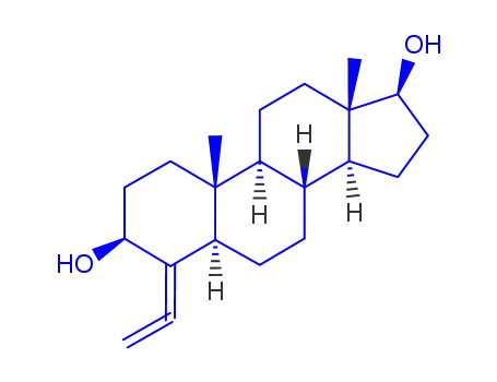 Molecular Structure of 84958-36-1 (4-ethenylideneandrostane-3,17-diol)