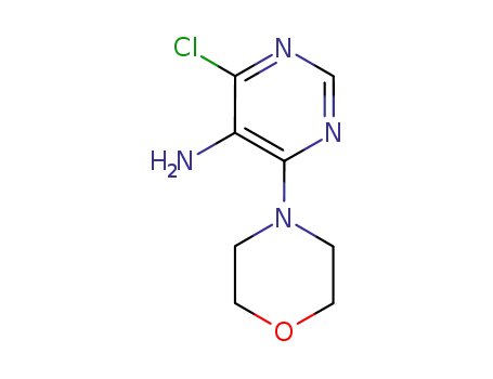 Molecular Structure of 84762-69-6 (4-CHLORO-6-MORPHOLIN-4-YL-PYRIMIDIN-5-YLAMINE)