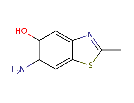 Molecular Structure of 89976-71-6 (5-Benzothiazolol,6-amino-2-methyl-(7CI))