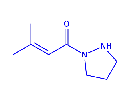 Molecular Structure of 900188-99-0 (2-Buten-1-one,  3-methyl-1-(1-pyrazolidinyl)-)