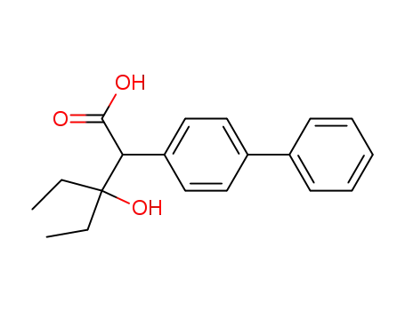 알파-(1-에틸-1-히드록시프로필)-비페닐아세트산, (+)-