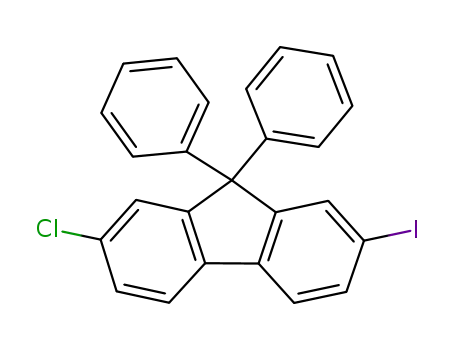 Molecular Structure of 851119-15-8 (2-Chloro-7-iodo-9,9-diphenyl-9H-fluorene)