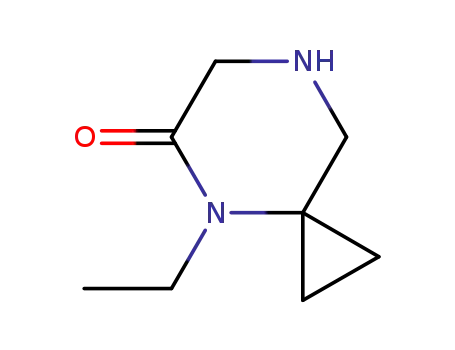 Molecular Structure of 851726-87-9 (4,7-Diazaspiro[2.5]octan-5-one,  4-ethyl-)