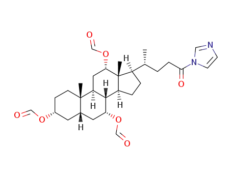 Formic acid (3R,5S,7R,8R,9S,10S,12S,13R,14S,17R)-7,12-diformyloxy-17-((R)-4-imidazol-1-yl-1-methyl-4-oxo-butyl)-10,13-dimethyl-hexadecahydro-cyclopenta[a]phenanthren-3-yl ester