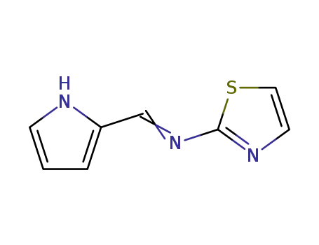 Molecular Structure of 90004-46-9 (N-(2H-pyrrol-2-ylidenemethyl)-1,3-thiazol-2-amine)