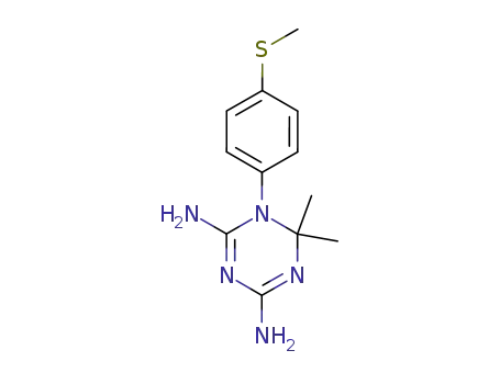 Molecular Structure of 90-07-3 (6,6-dimethyl-1-[4-(methylsulfanyl)phenyl]-1,6-dihydro-1,3,5-triazine-2,4-diamine)
