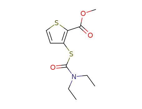 2-Thiophenecarboxylic acid, 3-[[(diethylamino)carbonyl]thio]-, methyl
ester