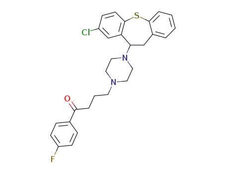 Molecular Structure of 90061-59-9 (2-Chloro-11-[4-[3-(4-fluorobenzoyl)propyl]piperazino]-10,11-dihydrodibenzo[b,f]thiepin)