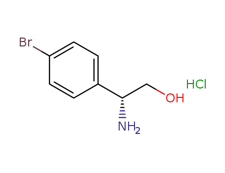 Molecular Structure of 1916569-82-8 ((2R)-2-AMINO-2-(4-BROMOPHENYL)ETHAN-1-OL HCl)