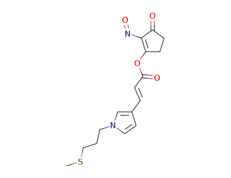 (E)-3-[1-(3-Methylsulfanyl-propyl)-1H-pyrrol-3-yl]-acrylic acid 2-nitroso-3-oxo-cyclopent-1-enyl ester