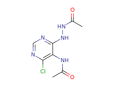 N-[4-(2-acetylhydrazinyl)-6-chloro-pyrimidin-5-yl]acetamide cas  90085-93-1