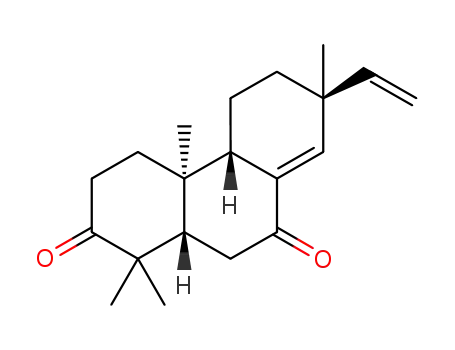 Molecular Structure of 90044-20-5 ((4aR)-7β-Ethenyl-4,4a,4bβ,5,6,7,10,10aβ-octahydro-1,1,4aα,7-tetramethyl-2,9(1H,3H)-phenanthrenedione)