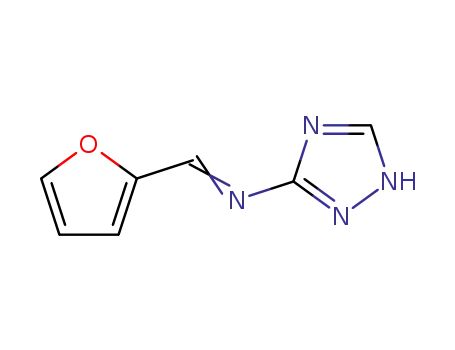Molecular Structure of 89975-90-6 (N-(furan-2-ylmethylidene)-1H-1,2,4-triazol-5-amine)