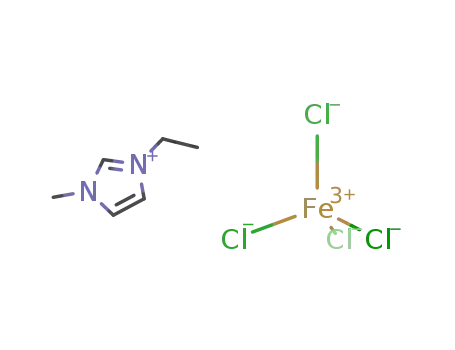 Molecular Structure of 850331-04-3 (1-ETHYL-3-METHYLIMIDAZOLIUM TETRACHLOROFERRATE)