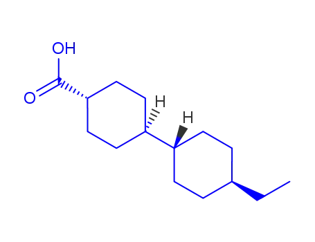 Molecular Structure of 84976-67-0 (trans-4-Ethyl-(1,1-bicyclohexyl)-4-carboxylic acid)