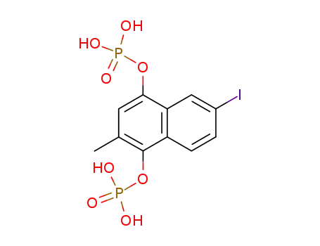 Molecular Structure of 765209-79-8 (6-iodo-2-methyl-1,4-bis-phosphonooxy-naphthalene)
