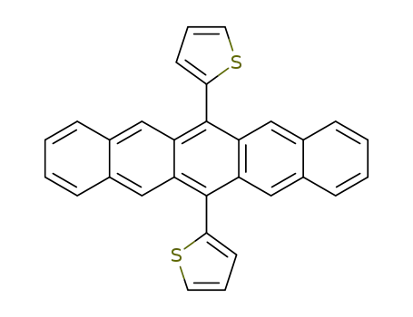 Molecular Structure of 849466-79-1 (6,13-di(thiophen-2-yl)pentacene)