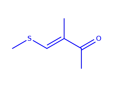 Molecular Structure of 128307-46-0 (3-Buten-2-one, 3-methyl-4-(methylthio)-, (E)- (9CI))