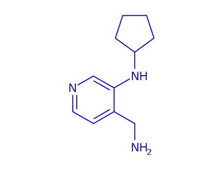 Molecular Structure of 847666-34-6 (4-Pyridinemethanamine,3-(cyclopentylamino)-(9CI))