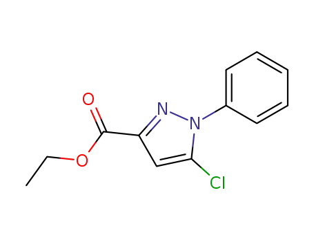 Molecular Structure of 85174-68-1 (5-Chloro-1-phenyl-1H-pyrazole-3-carboxylic acid ethyl ester)