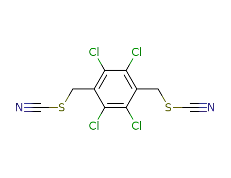 Molecular Structure of 85071-30-3 ((2,3,5,6-tetrachlorobenzene-1,4-diyl)dimethanediyl bis(thiocyanate))