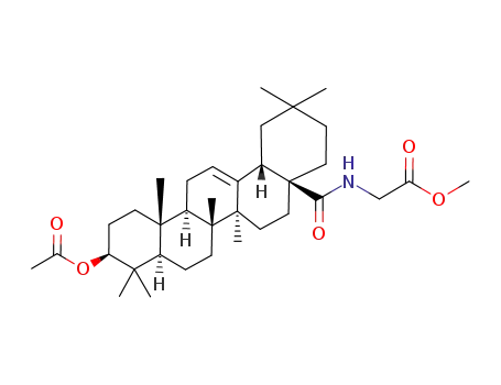 [((4aS,6aS,6bR,8aR,10S,12aR,12bR,14bS)-10-Acetoxy-2,2,6a,6b,9,9,12a-heptamethyl-1,3,4,5,6,6a,6b,7,8,8a,9,10,11,12,12a,12b,13,14b-octadecahydro-2H-picene-4a-carbonyl)-amino]-acetic acid methyl ester