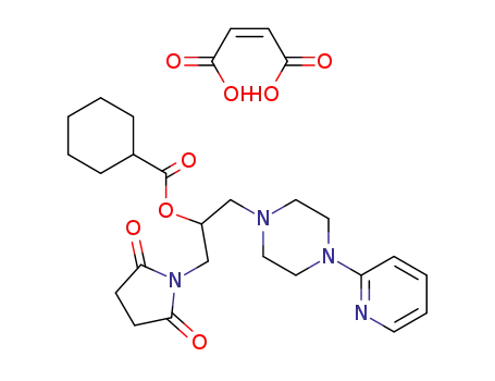 Cyclohexanecarboxylic acid, 1-((2,5-dioxo-1-pyrrolidinyl)methyl)-2-(4-(2-pyridinyl)-1-piperazinyl)ethyl ester, (Z)-2-butenedioate (1:1)
