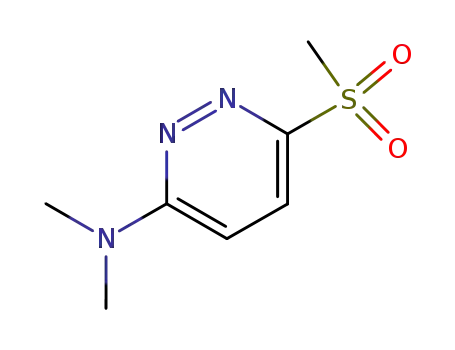 Molecular Structure of 90008-69-8 (N,N-dimethyl-6-(methylsulfonyl)pyridazin-3-amine)