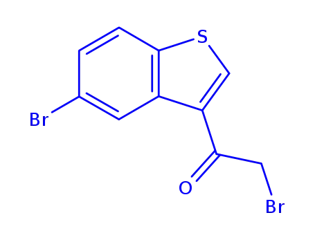 Molecular Structure of 850375-12-1 (2-BROMO-1-(5-BROMO-3-BENZO[B]THIENYL)ETHANONE)