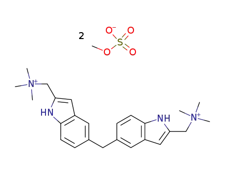Molecular Structure of 90094-62-5 ([methanediylbis(1H-indole-5,2-diyl)]bis(N,N,N-trimethylmethanaminium) bis(methyl sulfate))