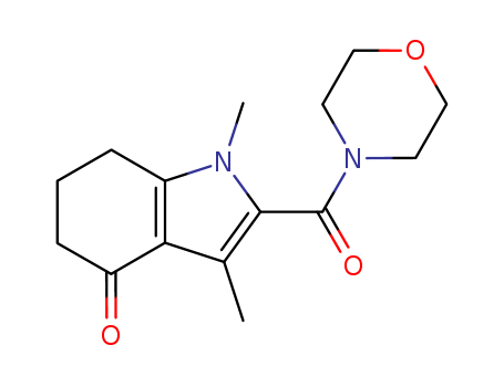 4H-Indol-4-one,1,5,6,7-tetrahydro-1,3-dimethyl-2-(4-morpholinylcarbonyl)- cas  84990-23-8