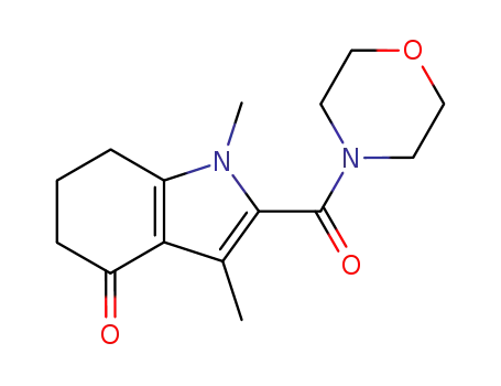 Molecular Structure of 84990-23-8 (1,3-dimethyl-2-(morpholin-4-ylcarbonyl)-1,5,6,7-tetrahydro-4H-indol-4-one)