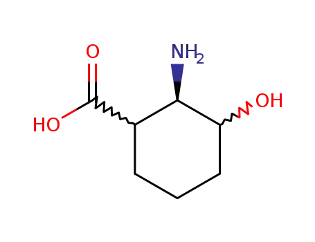 Molecular Structure of 90129-19-4 (Cyclohexanecarboxylic  acid,  2-amino-3-hydroxy-)