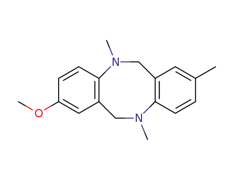 Molecular Structure of 85021-22-3 (2-METHOXY-5,8,11-TRIMETHYL-5,6,11,12-TETRAHYDRO-DIBENZO[B,F][1,5]DIAZOCINE)