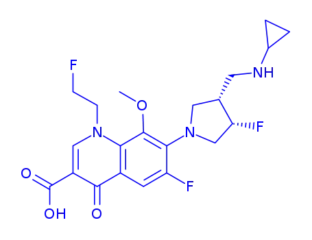 Molecular Structure of 848416-07-9 (lascufloxacin)