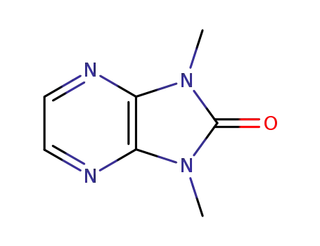 Molecular Structure of 84996-53-2 (1,3-dimethyl-1,3-dihydro-2H-imidazo[4,5-b]pyrazin-2-one)