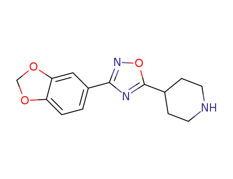 Molecular Structure of 849925-04-8 (4-[3-(1,3-BENZODIOXOL-5-YL)-1,2,4-OXADIAZOL-5-YL]PIPERIDINE)