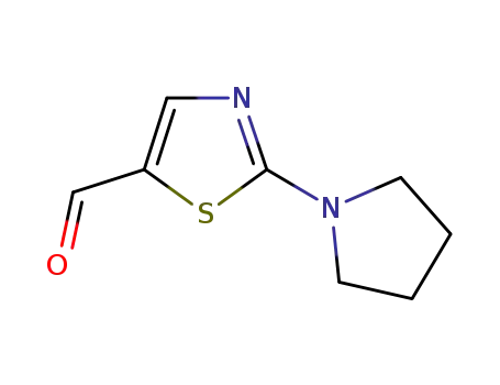 Molecular Structure of 900015-48-7 (2-PYRROLIDIN-1-YL-1,3-THIAZOLE-5-CARBALDEHYDE)
