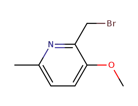Molecular Structure of 848696-31-1 (2-(bromomethyl)-3-methoxy-6-methylpyridine)