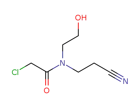 Molecular Structure of 848655-54-9 (Acetamide, 2-chloro-N-(2-cyanoethyl)-N-(2-hydroxyethyl)-)